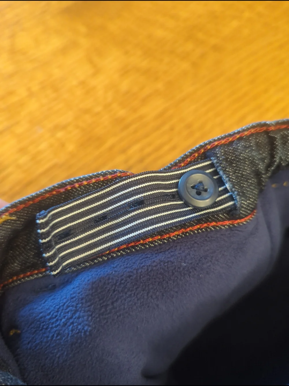 OshKosh B'Gosh │ Boys │Fleece-Lined Jeans │ Size 8 │Dark Blue Jean / Navy Fleece